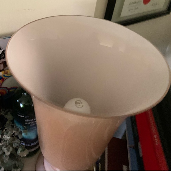 Vintage Verrerie de Vianne Glass VV Lily tulip shape table lamp Made in France - Picture 4 of 9